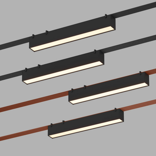 DK5575-BK Cветильник для трека-ремня Belty, серия Linear, со светодиодом, L323*W40*H45мм, 48V DC, 12W, RA90, 120°, 3000K, IP20, черный, алюминий
