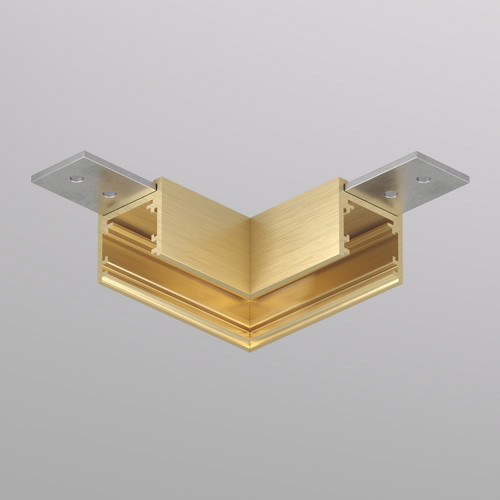 TR5731-SB Угловой элемент для трека SHINE BASE 90° потолок-потолок, сатинированная латунь, алюминий