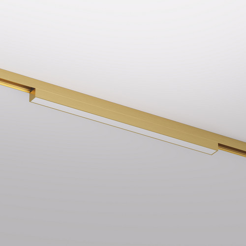 DK5751-SB Светильник для трека SHINE LINEAR со светодиодом, L301*W19*H27, 48V DC, 12W, RA?90, 3000K, IP20, сатинированная латунь, алюминий