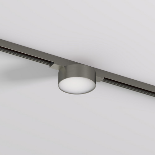 DK5761-DN Светильник для трека SHINE FLOW со светодиодом, D74*H28, 48V DC, 6W, RA?90, 3000K, IP20, темный никель, алюминий