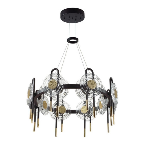 5407/92L MODERN ODL_EX25 135 черный/золото/металл/стекло Люстра LED 92W 3000K 8990Лм MAGNET
