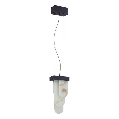 5438/12L HIGHTECH ODL_EX25 101 черный/металл/ смола под алебастр /акрил Подвес LED 12W 3000K 1489Лм FOROS