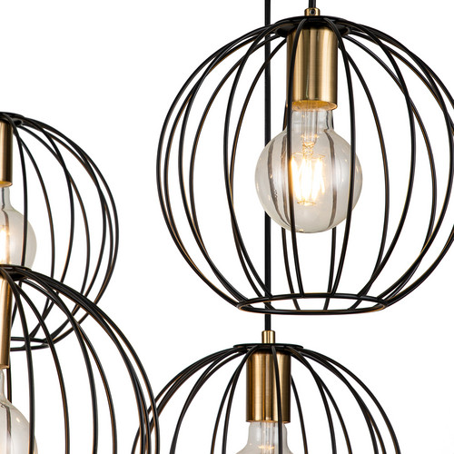 Escada 10176/6 E27*60W Black/Brass