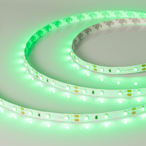 Светодиодная лента RT-A60-8mm 12V Green (4.8 W/m, IP20, 2835, 5m) (Arlight, Открытый) (010520(2))