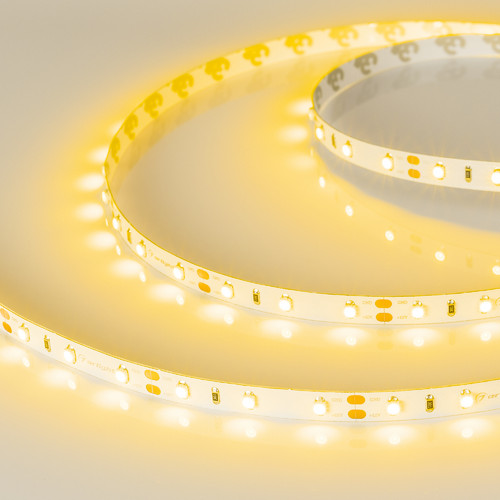 Светодиодная лента RT-A60-8mm 12V Yellow (4.8 W/m, IP20, 2835, 5m) (Arlight, Открытый) (010521(2))