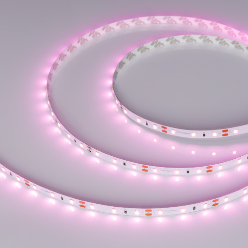 Светодиодная лента RT-A60-8mm 12V Pink (4.8 W/m, IP20, 2835, 5m) (Arlight, 4.8 Вт/м, IP20) (013571(2))