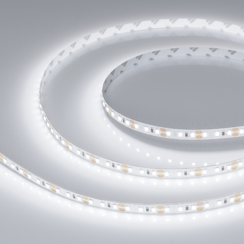 Светодиодная лента RT-A120-8mm 12V White6000 (14.4 W/m, IP20, 2835, 5m) (Arlight, Открытый) (022459(2))