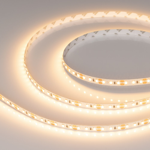 Светодиодная лента RT-A120-8mm 12V Warm2700 (14.4 W/m, IP20, 2835, 5m) (Arlight, Открытый) (024341(2))