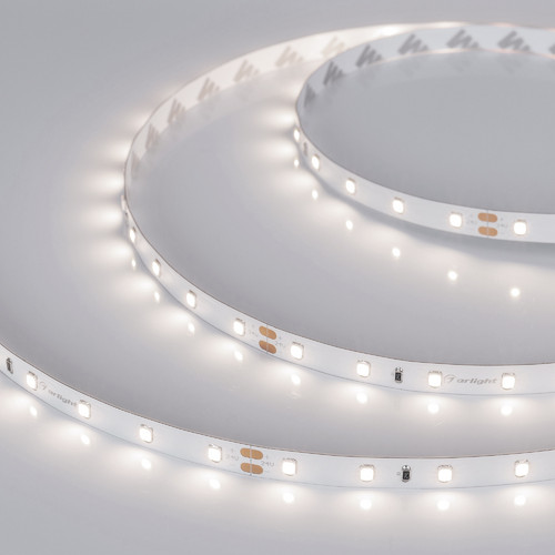 Светодиодная лента RT-A60-8mm 24V Day4000 (4.8 W/m, IP20, 2835, 5m) (Arlight, Открытый) (016144(2))