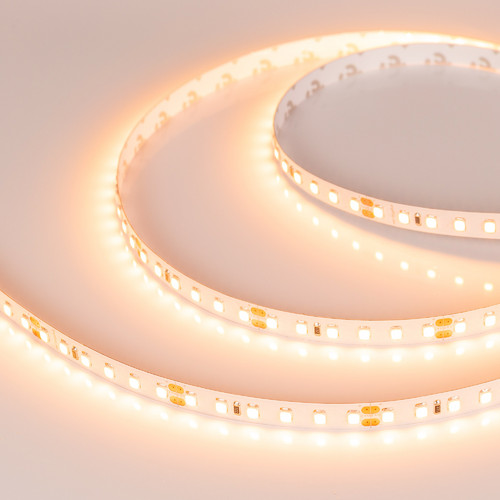 Светодиодная лента RT-A120-8mm 24V Warm2400 (14.4 W/m, IP20, 2835, 5m) (Arlight, Открытый) (018111(2))