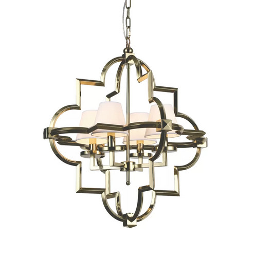 Люстра Mandeville M brass/white