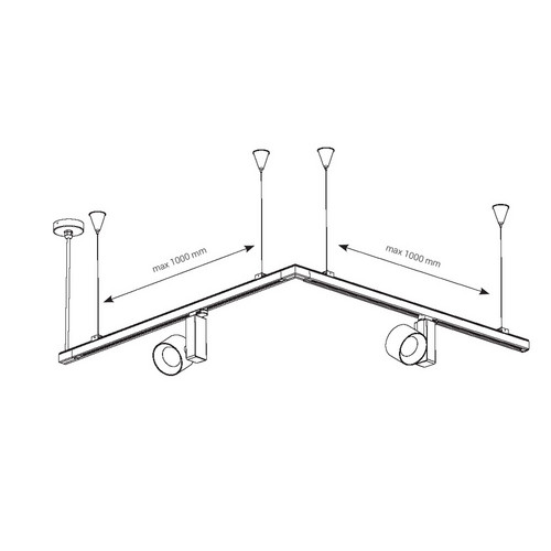 Подвесной комплект для трехфазной трековой системы Nowodvorski Ctls Suspension Black 8697