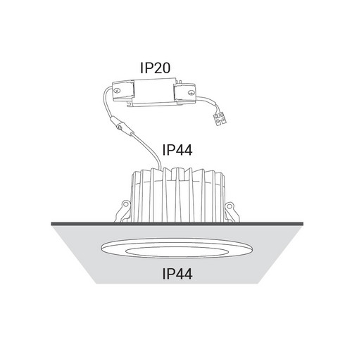 Встраиваемый светильник Nowodvorski Kea Led White/Chrome 8771