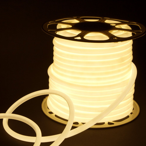 Светодиодный гибкий неон 220 В 9.6 Вт/м 144 Led/м 2835 IP67, круглый дневной белый 4200 K, 50 м Гибкий неон 220V 9,6W 144Led 2835 IP67 круглый дневной белый, 50 м
