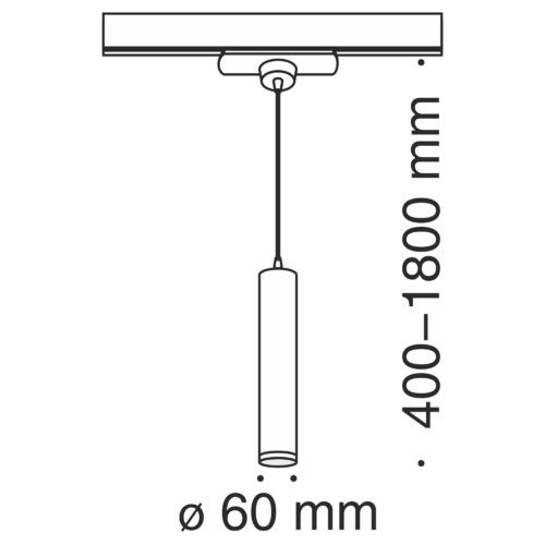 Трековый светильник Technical TR008-1-GU10-B