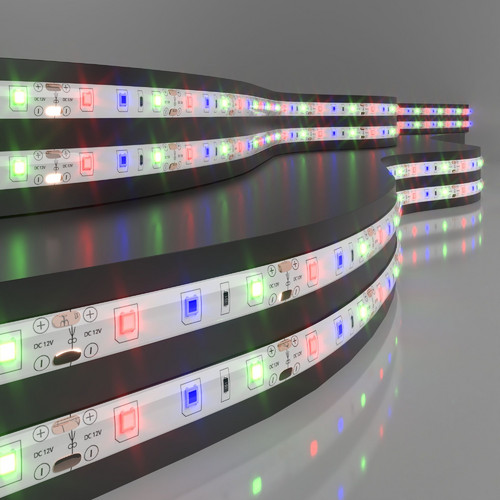 Светодиодная лента 12 В 4,8 Вт/м 60 Led/м 2835 IP65, RGB, 5 м Лента светодиодная 12V 4,8W 60Led 2835 IP65 RGB, 5м