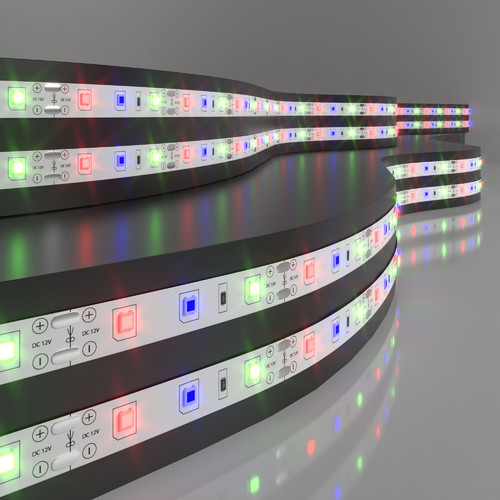 Светодиодная лента 12 В 4,8 Вт/м 60 Led/м 2835 IP20, RGB, 5 м Лента светодиодная 12V 4,8W 60Led 2835 IP20 RGB, 5м
