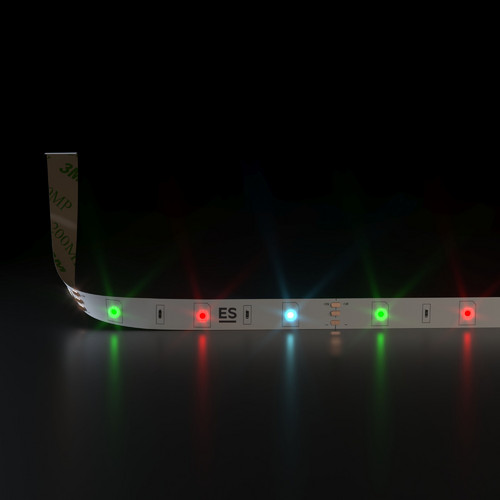 Светодиодная лента 12 В 7,2 Вт 30 Led/м 5050 IP20, мультиколор, 5 м Лента светодиодная 12V 7,2W 30Led 5050 IP20 RGB, 5м