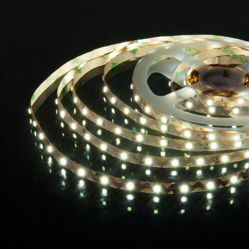 Светодиодная гибкая лента 12 В 6 Вт/м 60 Led/м 2835 IP20, холодный белый 6500K, 5 м Лента светодиодная гибкая 12V 6W 60Led 2835 IP20 холодный белый, 5м