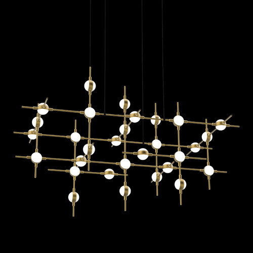 Люстра Molecular 30 black/gold