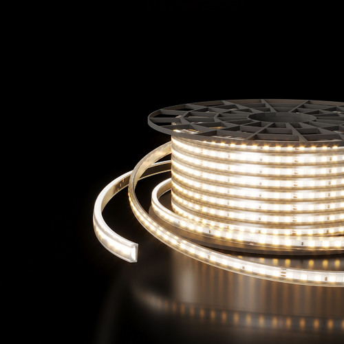 Светодиодная лента  220 В 14,4 Вт/м 120 Led/м 2835 IP65, дневной белый 4200K, 50 м Лента светодиодная 220V 14,4W 120Led 2835 IP65 дневной белый, 50 м