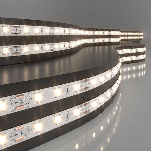 Светодиодная лента 24 В 4,8 Вт/м 60 Led/м 2835 IP20, теплый белый 3300K, 5 м Лента светодиодная 24V 4,8W 60Led 2835 IP20 теплый белый, 5м