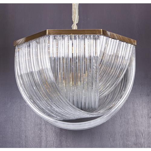 Люстра Murano L12 brass/clear