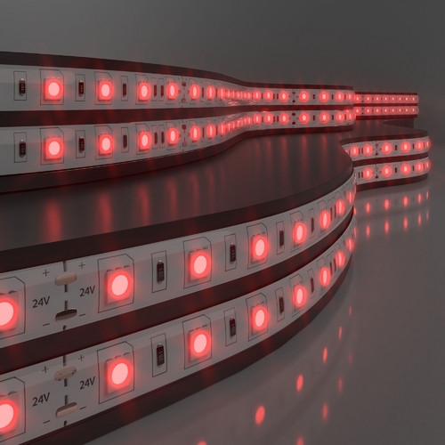 Светодиодная лента 24 В 14,4 Вт/м 60 Led/м 5050 IP65, красный, 5 м Лента светодиодная 24V 14,4W 60Led 5050 IP65 красный, 5м