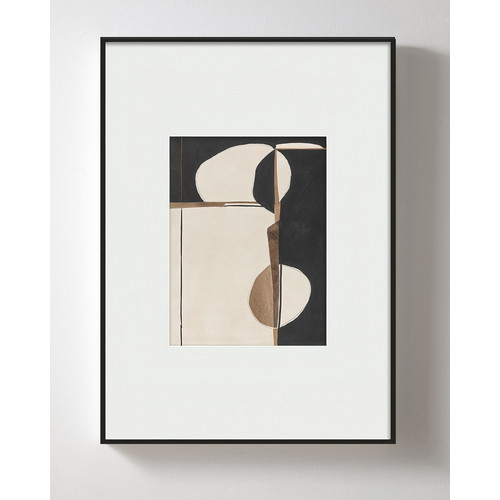 Интерьерный постер Black & beige abstraction