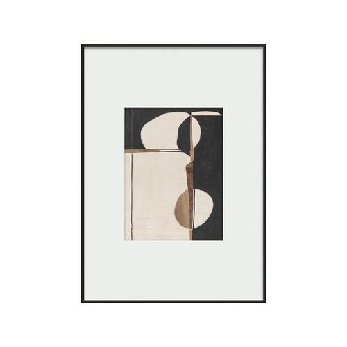 Интерьерный постер Black & beige abstraction