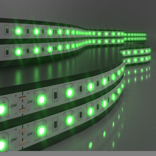 Светодиодная лента 24 В 14,4 Вт/м 60 Led/м 5050 IP20, зеленый, 5 м Лента светодиодная 24V 14,4W 60Led 5050 IP20 зелёный, 5м