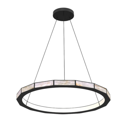 Подвесной светильник MD26030030-1B Matt black / Spanish Alabaster