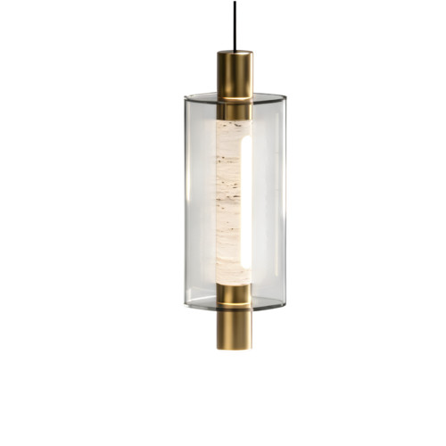 Подвесной светильник 26509P/1 Brass / Travertine
