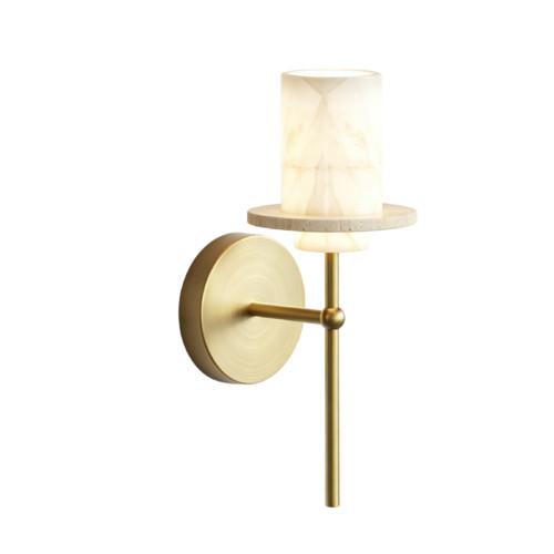 Настенный светильник 26533W Brass / White Alabaster / Travertine