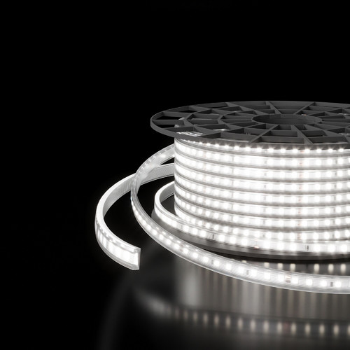 Светодиодная лента двухрядная Premium 220 В 18 Вт/м 180 Led/м 2835 IP65, холодный белый 6500K, 50 м LS011 220V