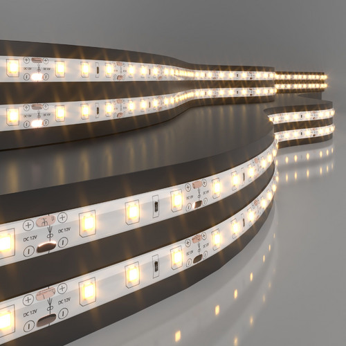 Светодиодная лента 12 В 4,8 Вт/м 60 Led/м 2835 IP65, теплый белый 3300К, 5 м Лента светодиодная 12V 4,8W 60Led 2835 IP65 теплый белый, 5м