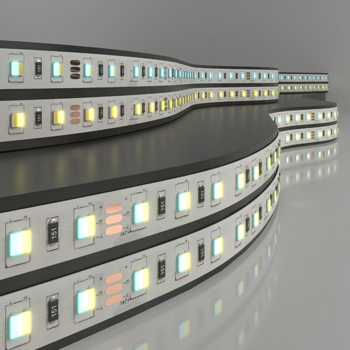 Светодиодная лента 24 В 10 Вт/м 60 LED/м 5050 IP20, MIX теплый белый 3300K/холодный белый 6500K, 5 м Лента светодиодная 24V 10W 60LED 5050 IP20 MIX теплый белый/холодный белый, 5м
