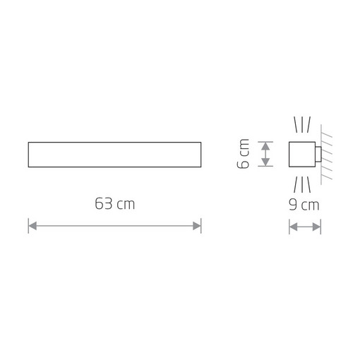 Настенный светильник Nowodvorski Soft Wall Led 60x6 Graphite 7528