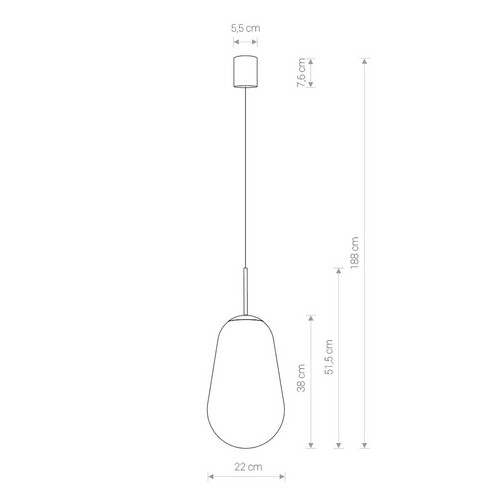 Подвесной светильник Nowodvorski Pear L Transparent/Black 7797