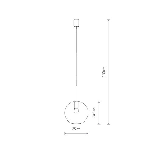 Подвесной светильник Nowodvorski Sphere L Transparent/Black 7850